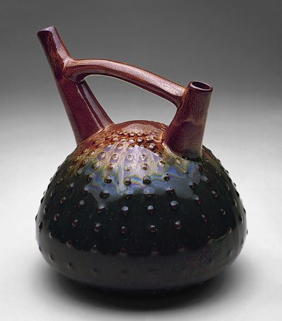 Sea Urchin double-spouted vessel, c.1879-1882 by Christopher Dresser